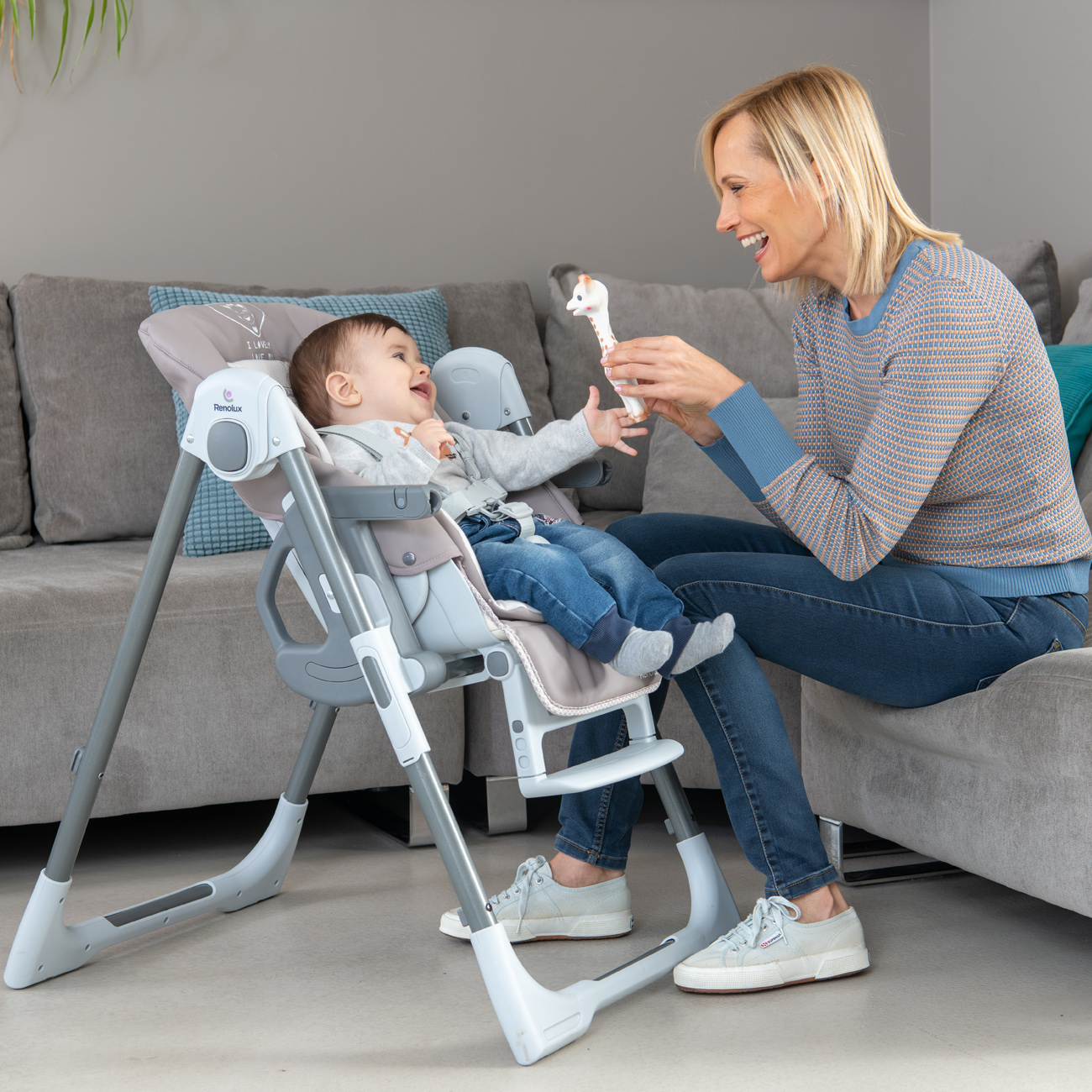 Kinderkraft SIENNA Chaise Haute Bébé et Chaise Enfant 2 en 1