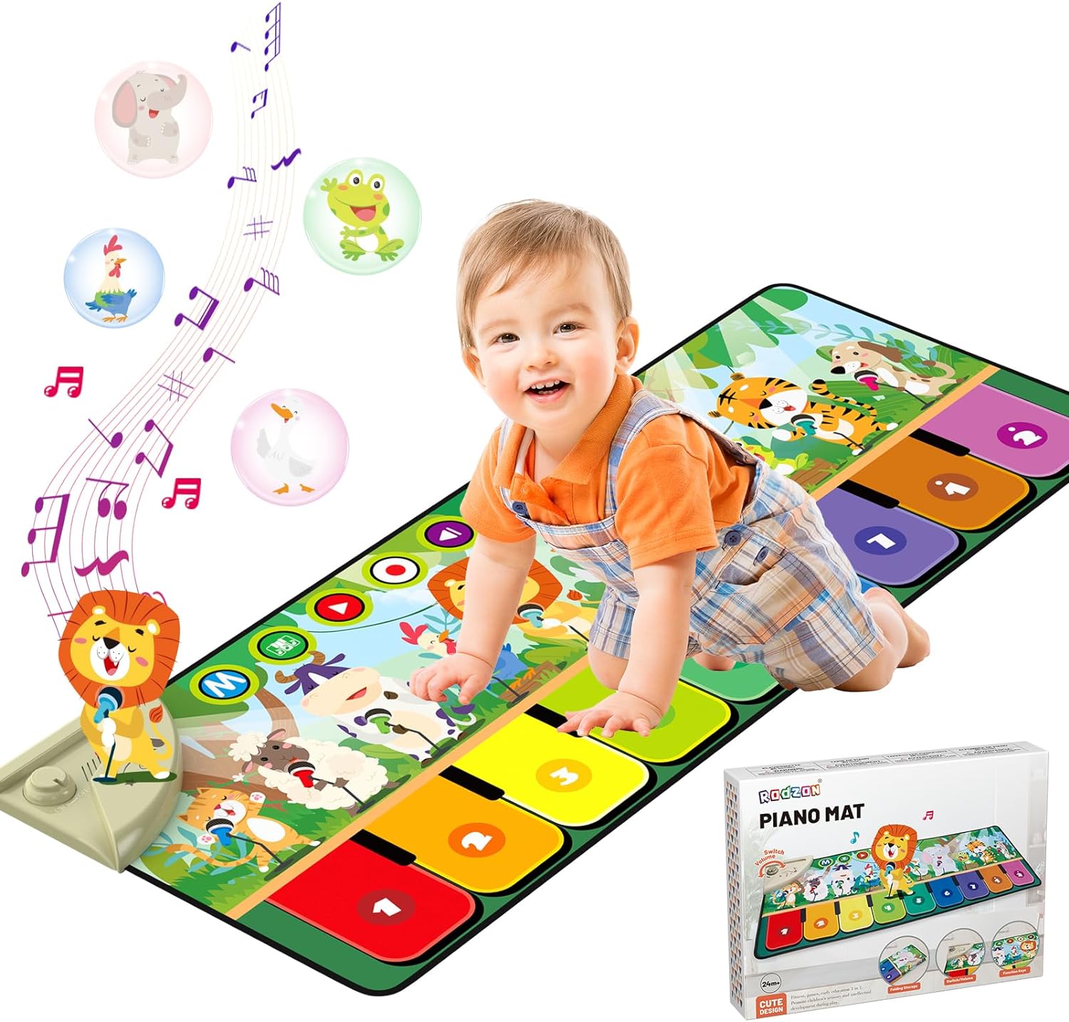 Lobyoh Tapis Piano Enfant avec 8 Animaux, Tapis de Danse, Tapis de Jeu  Musique