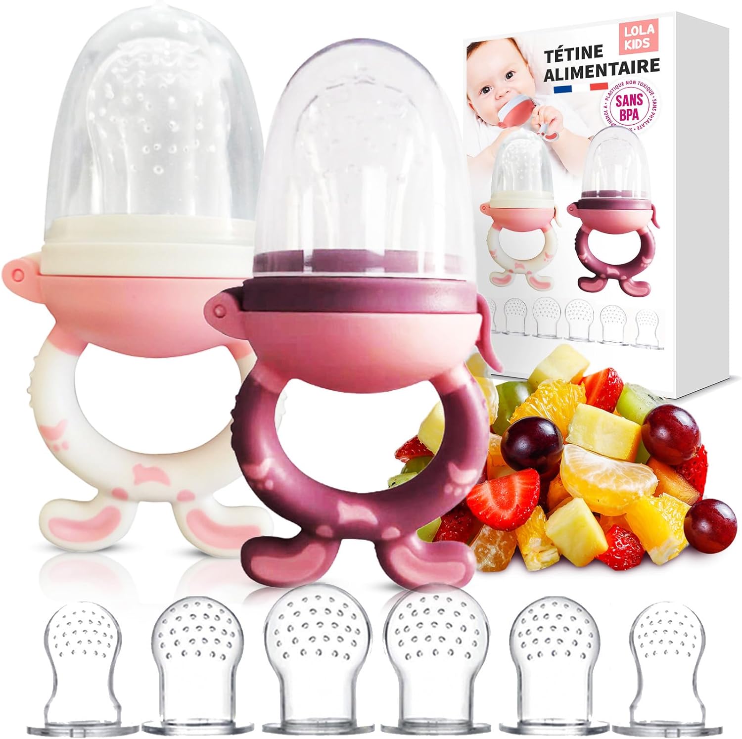 Tetine Grignoteuse Bebe, Tetines fruit, Tetine alimentation bebe